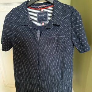 2 Boys medium button up short sleeve shirts